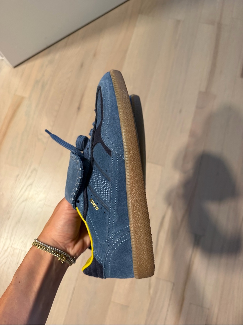 ALOHAS TB.490 CLUB SUEDE BLUE LEATHER SNEAKERS - Picture 6 of 7